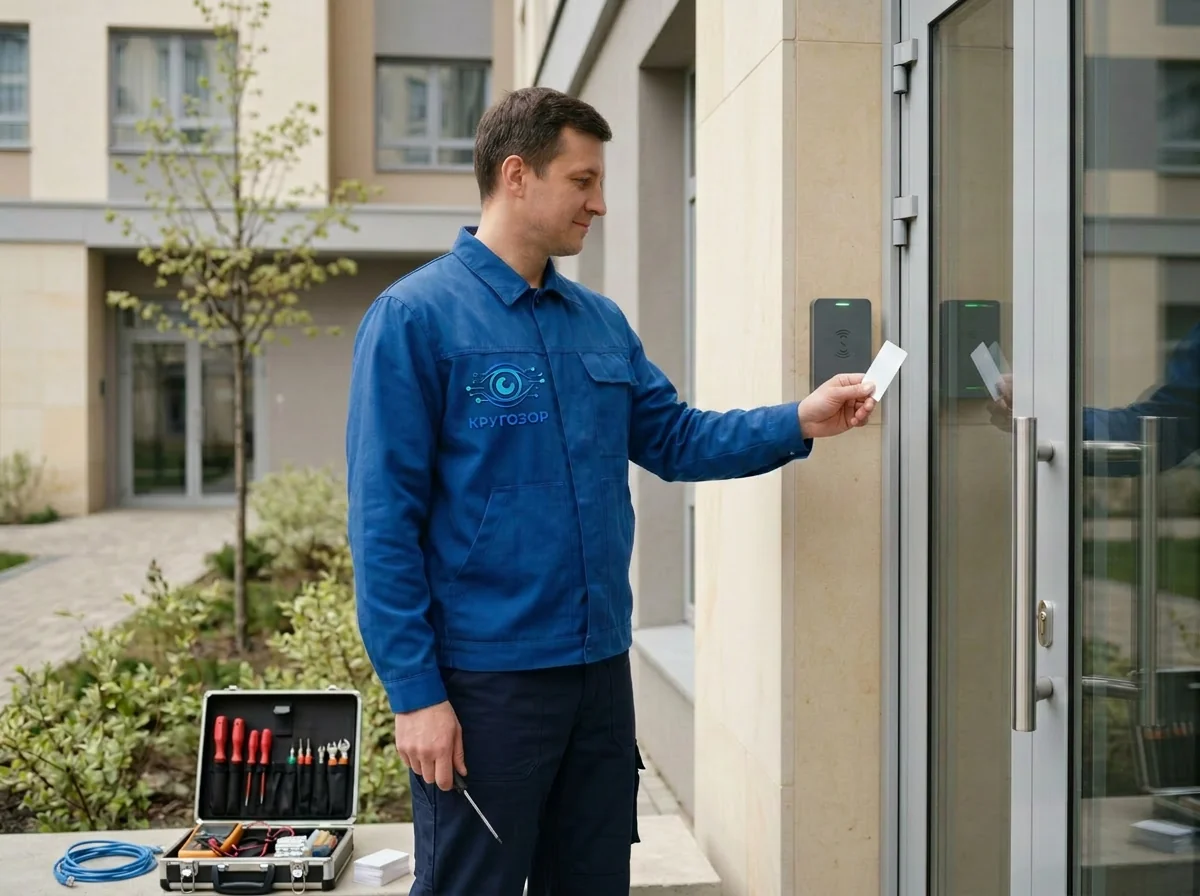Мастер Кругозора демонстрирует RFID-доступ установленной СКУД